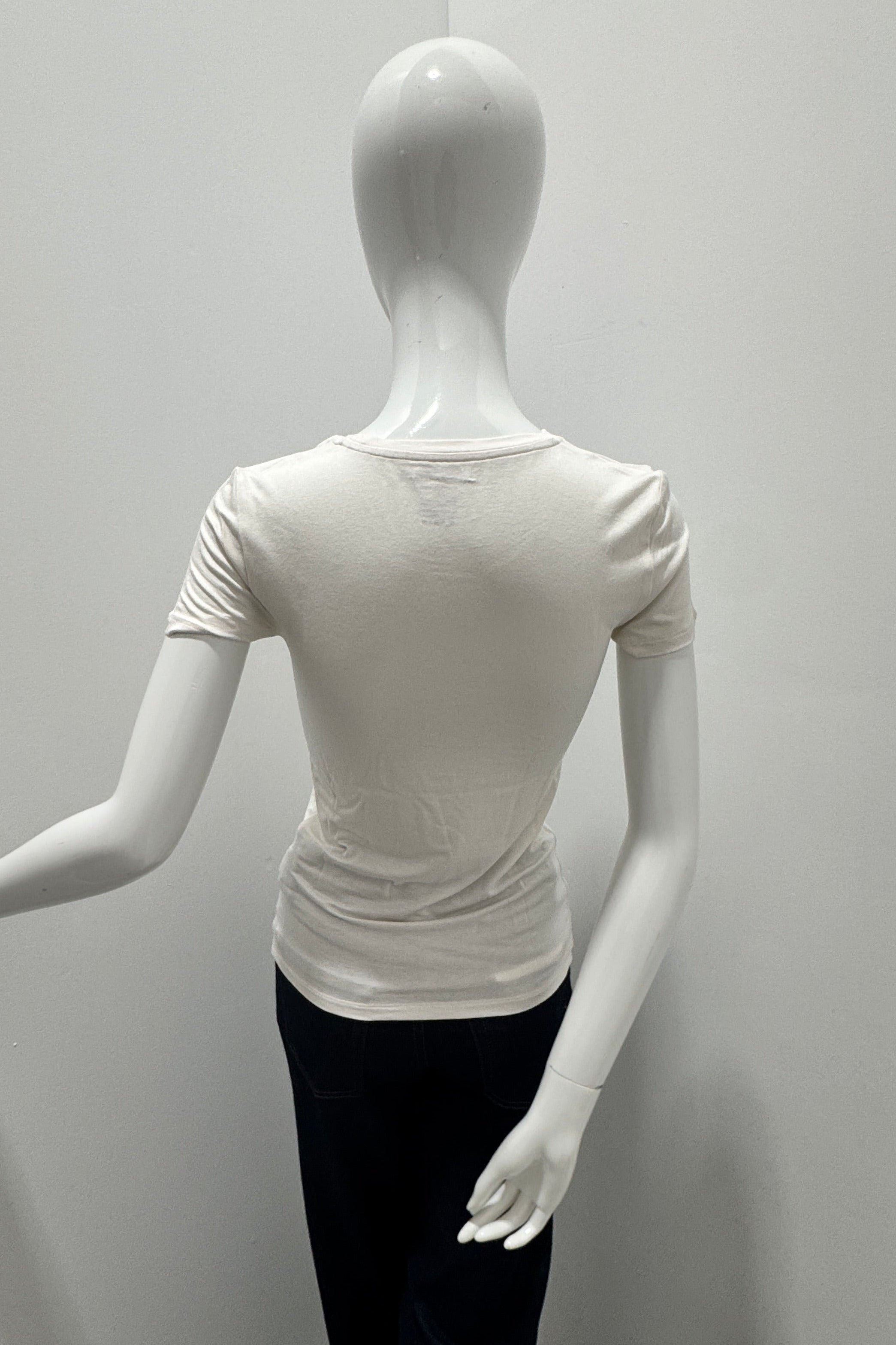 Majestic Filatures Soft Touch S/S Pull ras du cou crème