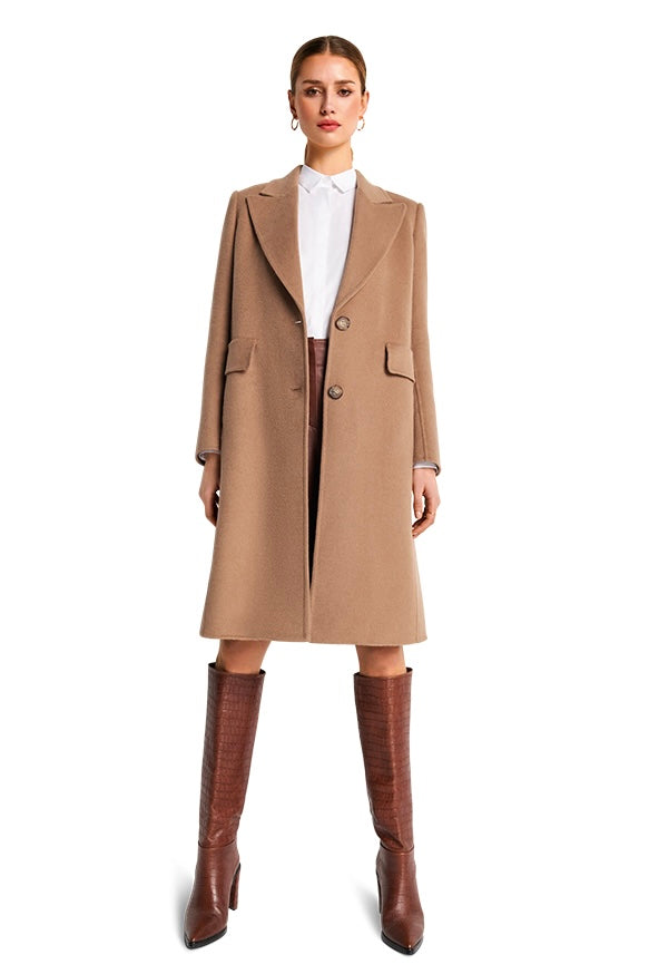 Shop Riani Camel Wool-Blend Coat | Très Chic Styling