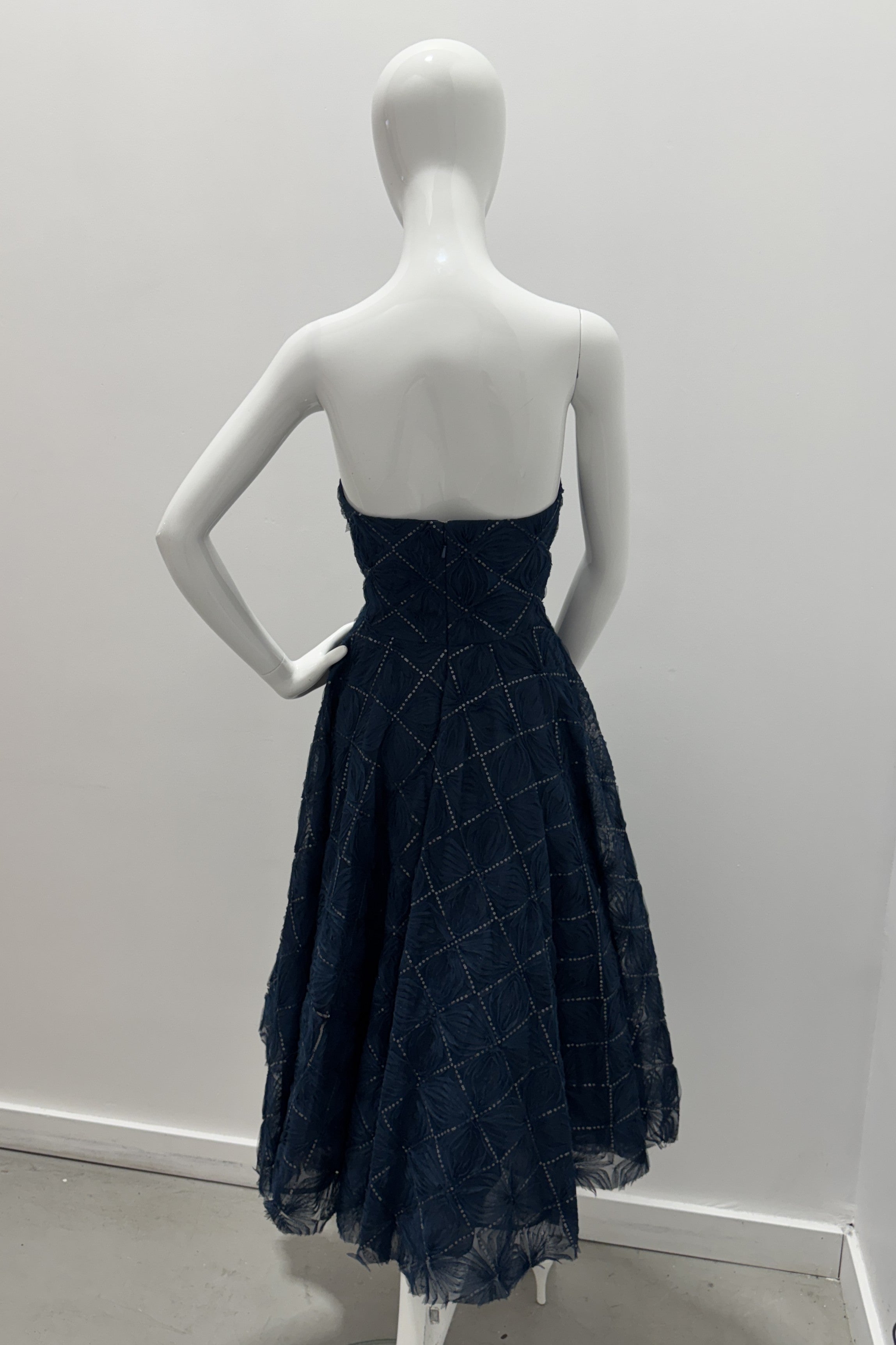 Theia Robe Cocktail en Tulle Texturé Anna