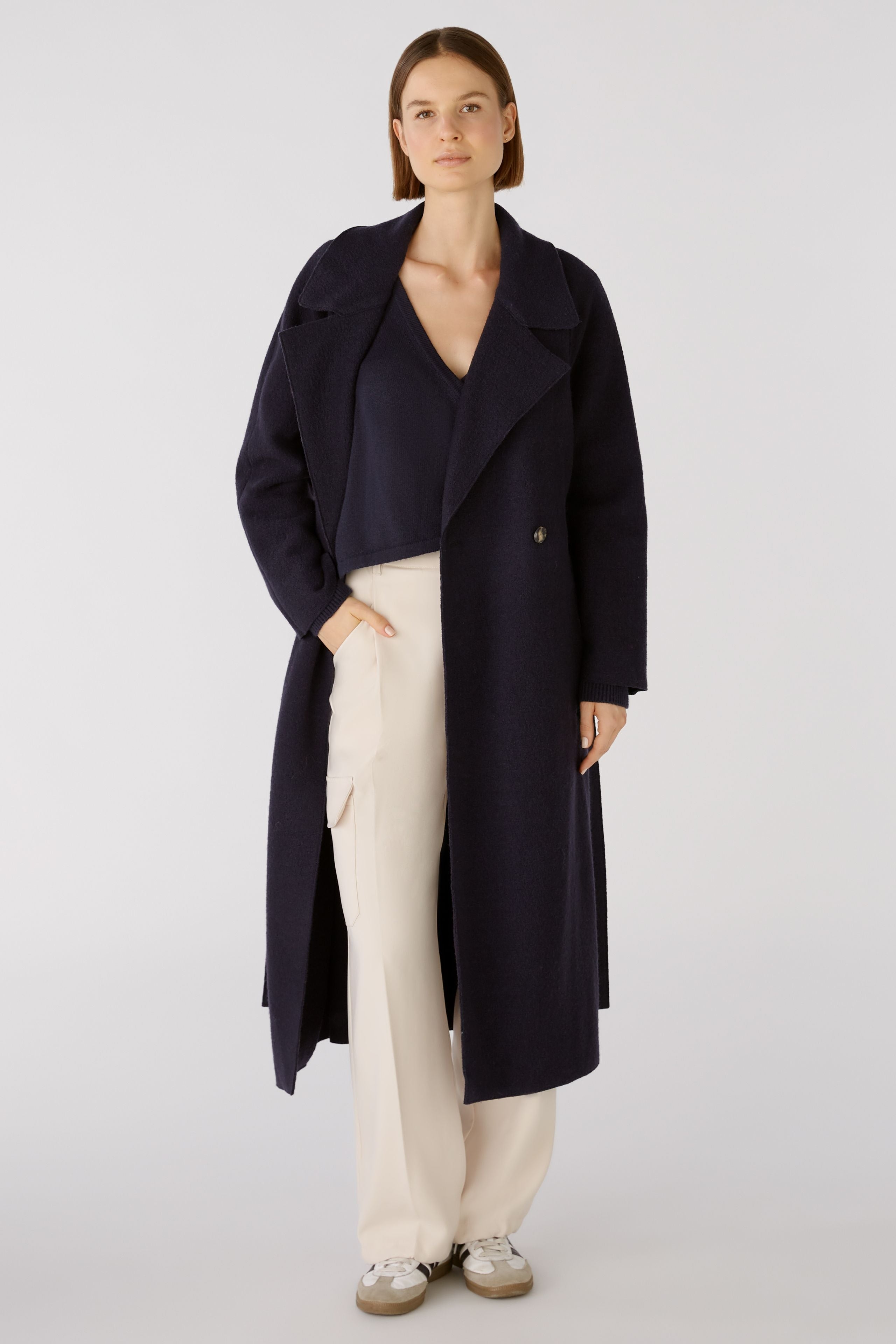 Italian boiled clearance wool coat