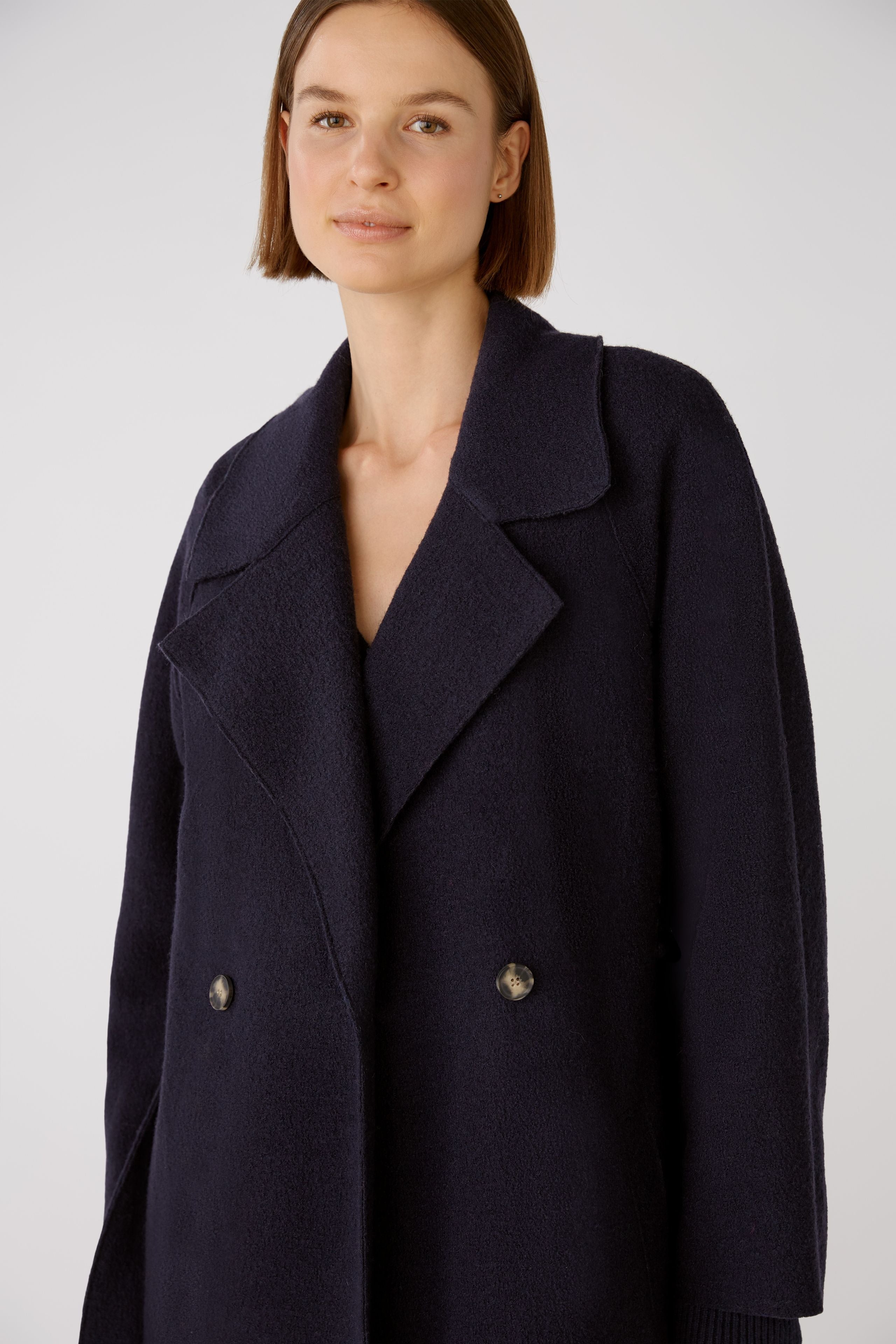 Oui Italian Wool Coat with Belt Tr s Chic