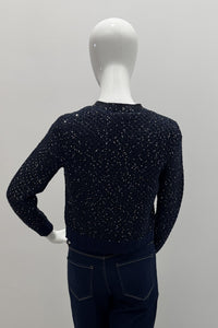 Cardigan à Paillettes L'Agence Blanca Minuit/Argenté