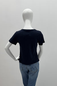 Cinq A Sept Heatset Flowers Shrunken Cotton Tee