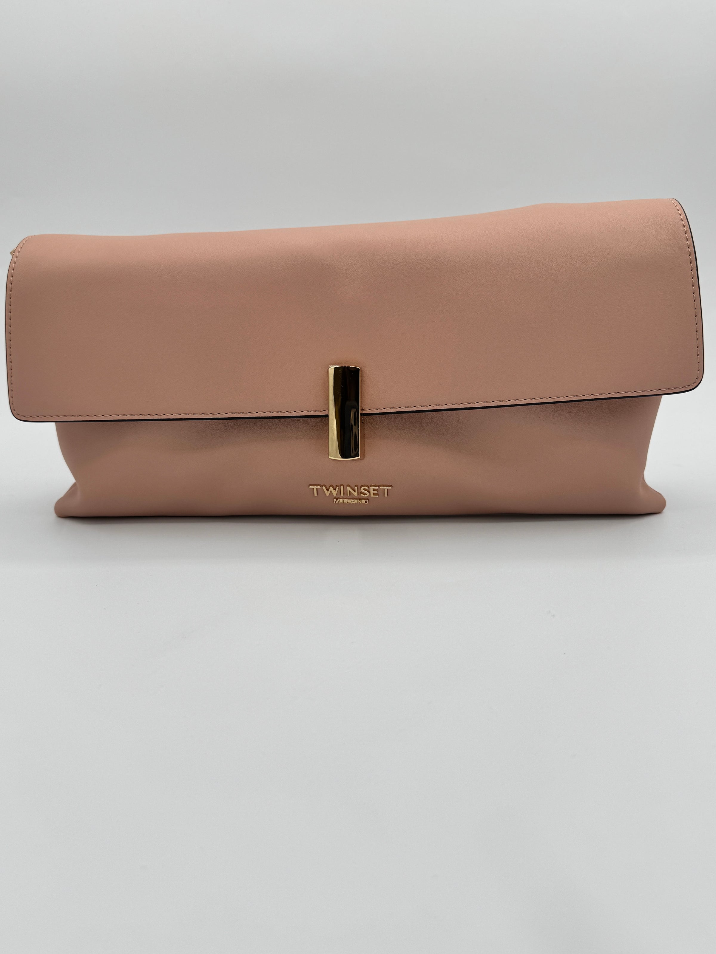 Twinset Faux Leather Bag Nero/Parchment/Rosa Parisienne