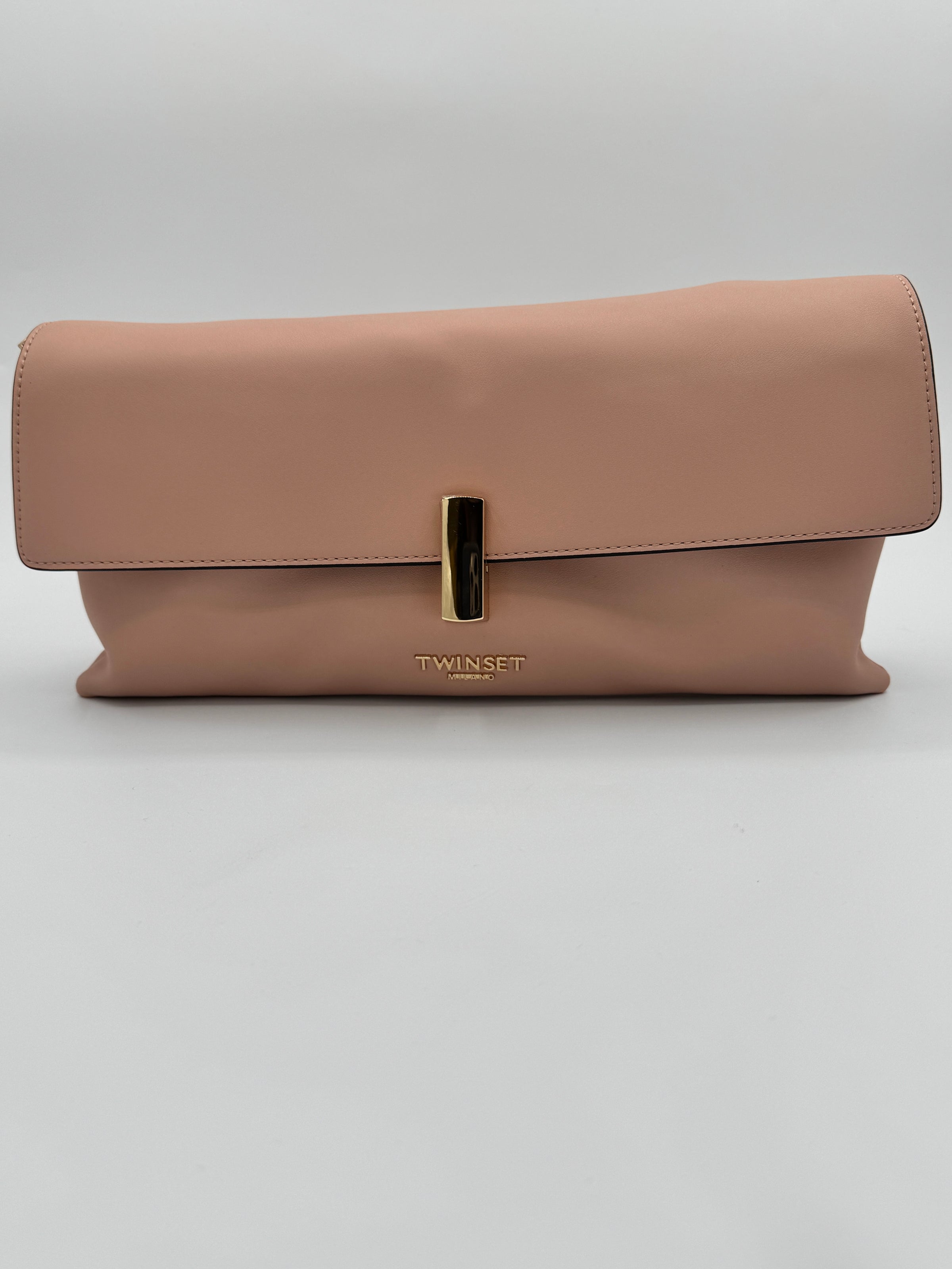Twinset Faux Leather Bag Nero/Parchment/Rosa Parisienne