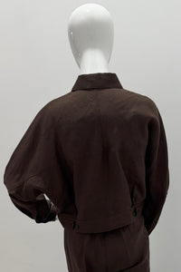 Purotatto Kimono Crop Jacket Cocoa-Chain