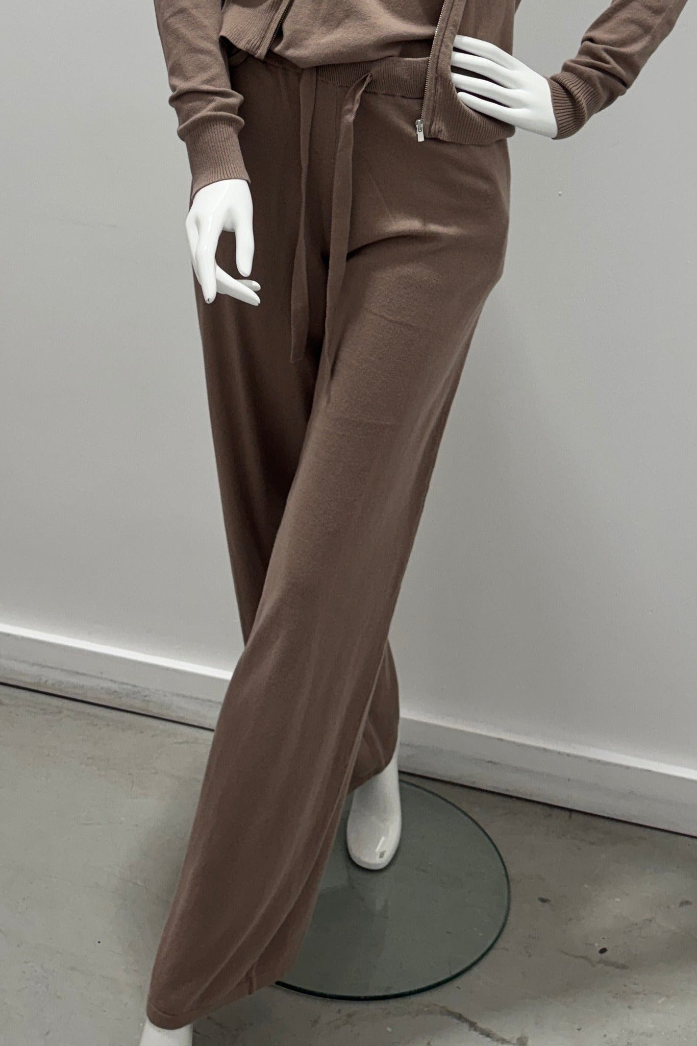 Majestic Filatures Organic Cotton Knit Drawstring Pant Coffee Latte