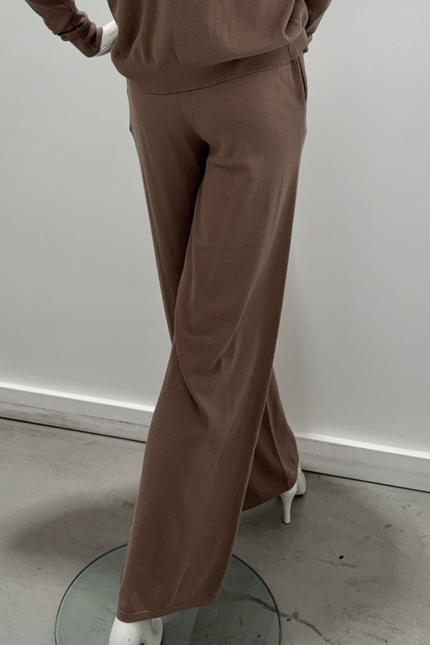 Majestic Filatures Organic Cotton Knit Drawstring Pant Coffee Latte