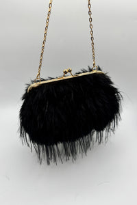 Tres Chic Pochette Fourrure Noire