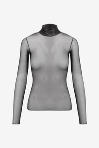 Commando Chic Mesh Long Sleeve Turtleneck