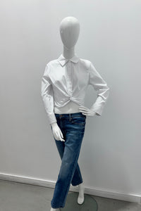 Alice + Olivia Phebe Twist Top Off-White