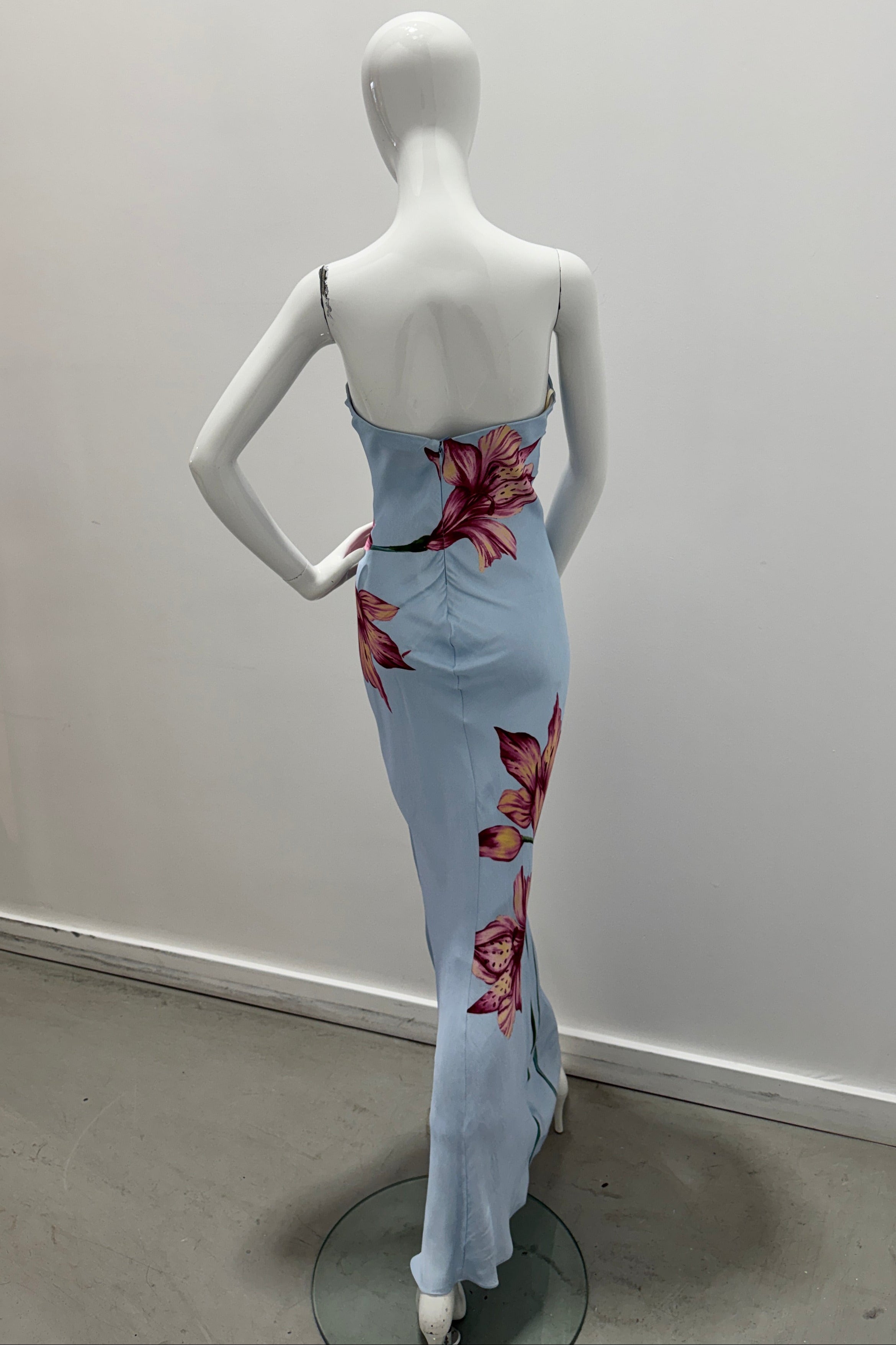 Robe maxi bustier Rococo Sand bleue