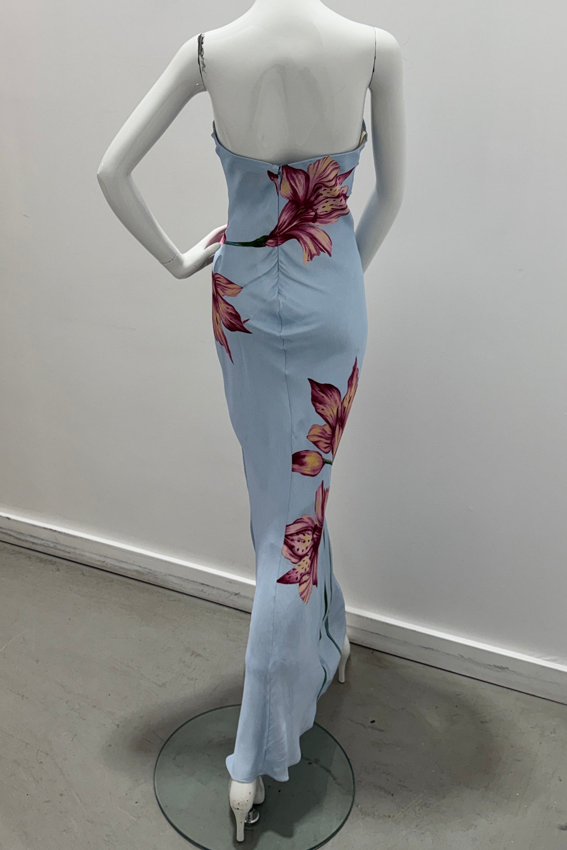 Robe maxi bustier Rococo Sand bleue