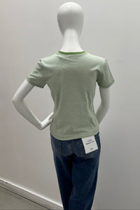 Frame The Baby Tee Jade Green Multi