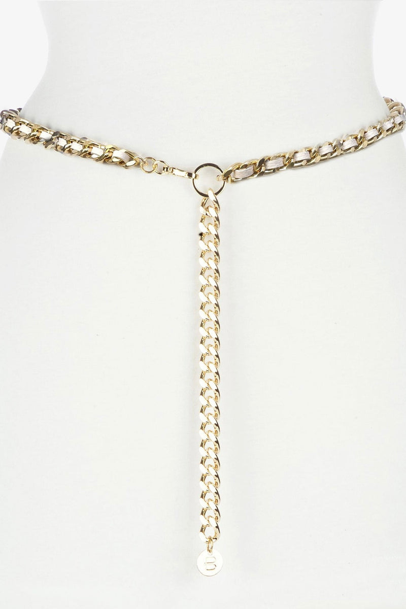 Brave Leather Doone Chain Belt Marble Nappa