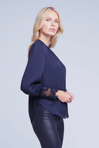 L'Agence Ava Manchette En Dentelle Blouse