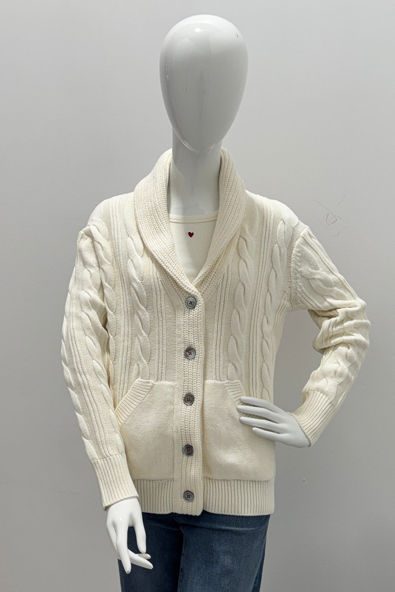 Kerri Rosenthal Cardigan Écharpe Helen Shawl Drapeau Canadien Écru