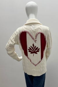 Kerri Rosenthal Cardigan Écharpe Helen Shawl Drapeau Canadien Écru