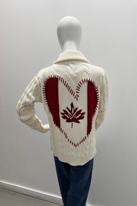 Kerri Rosenthal Cardigan Écharpe Helen Shawl Drapeau Canadien Écru