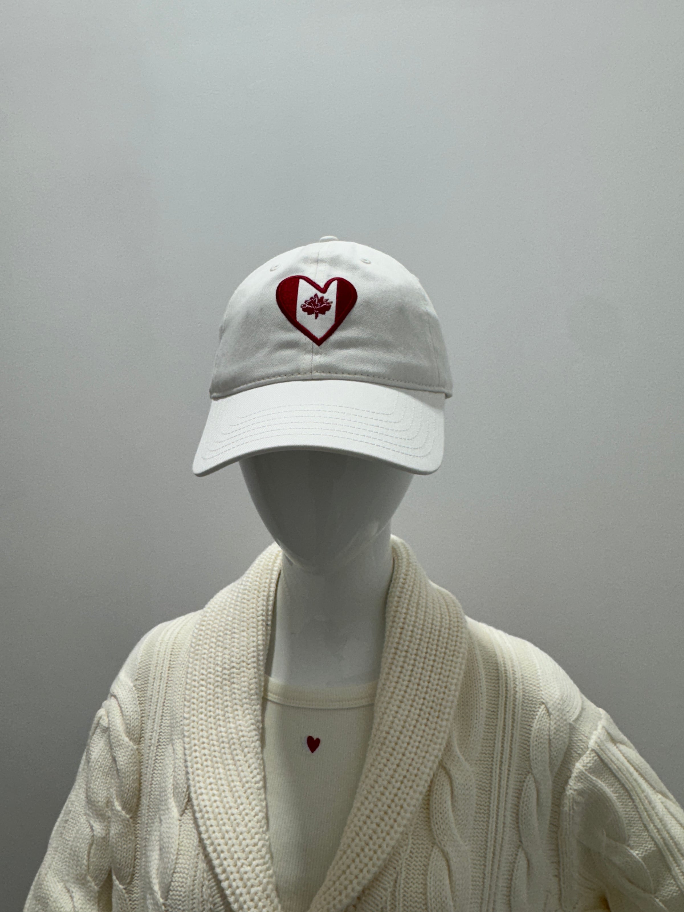 Kerry Rosenthal Canadian Glowing Hearts Hat White