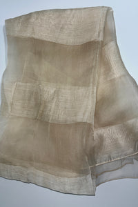 Di Firenze Silk Shawl Striped Beige