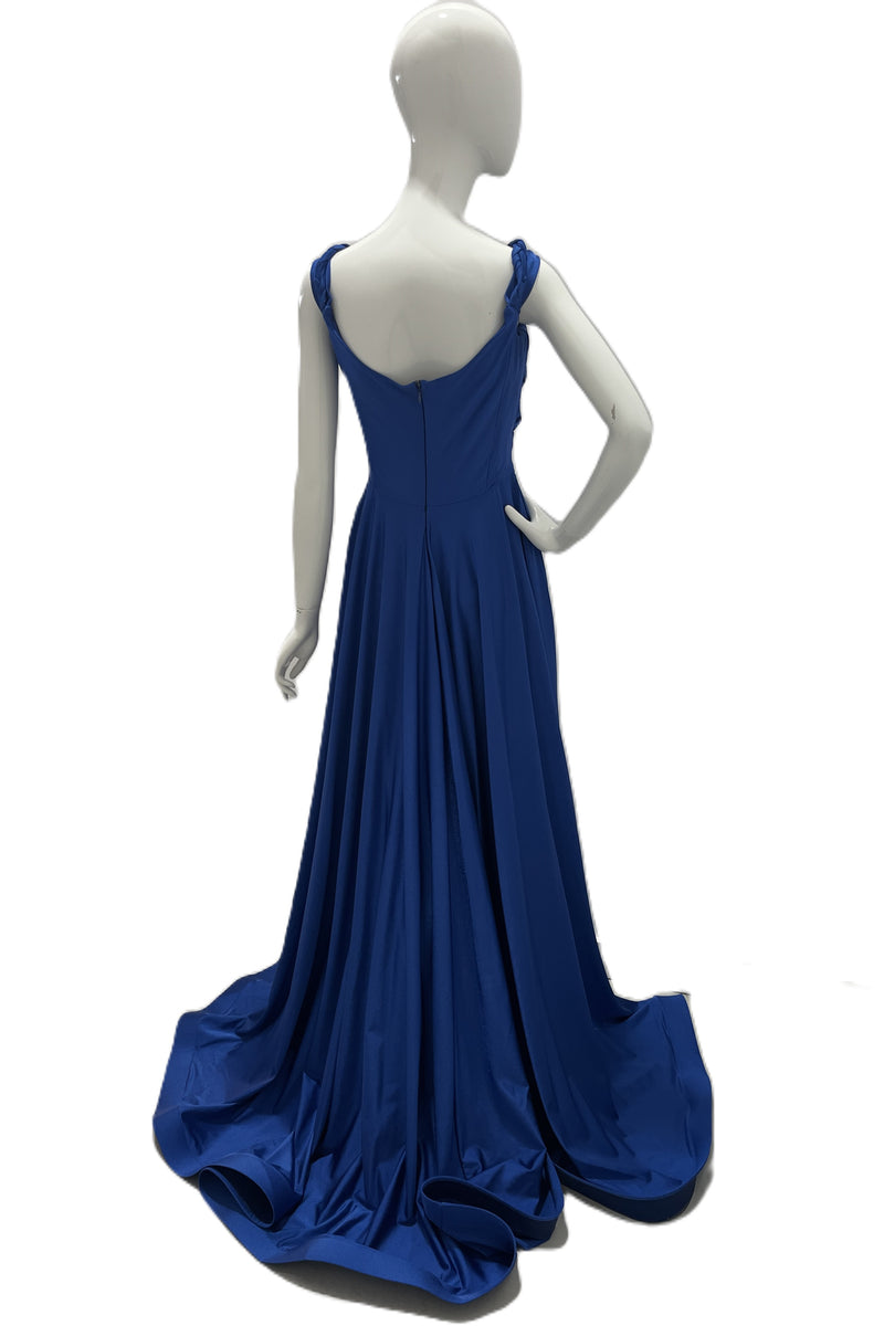 A-Line With High Front Slit With Pockets Gown