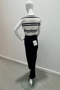 Majestic Filatures Organic Cotton Jersey Stripe Crewneck Milk