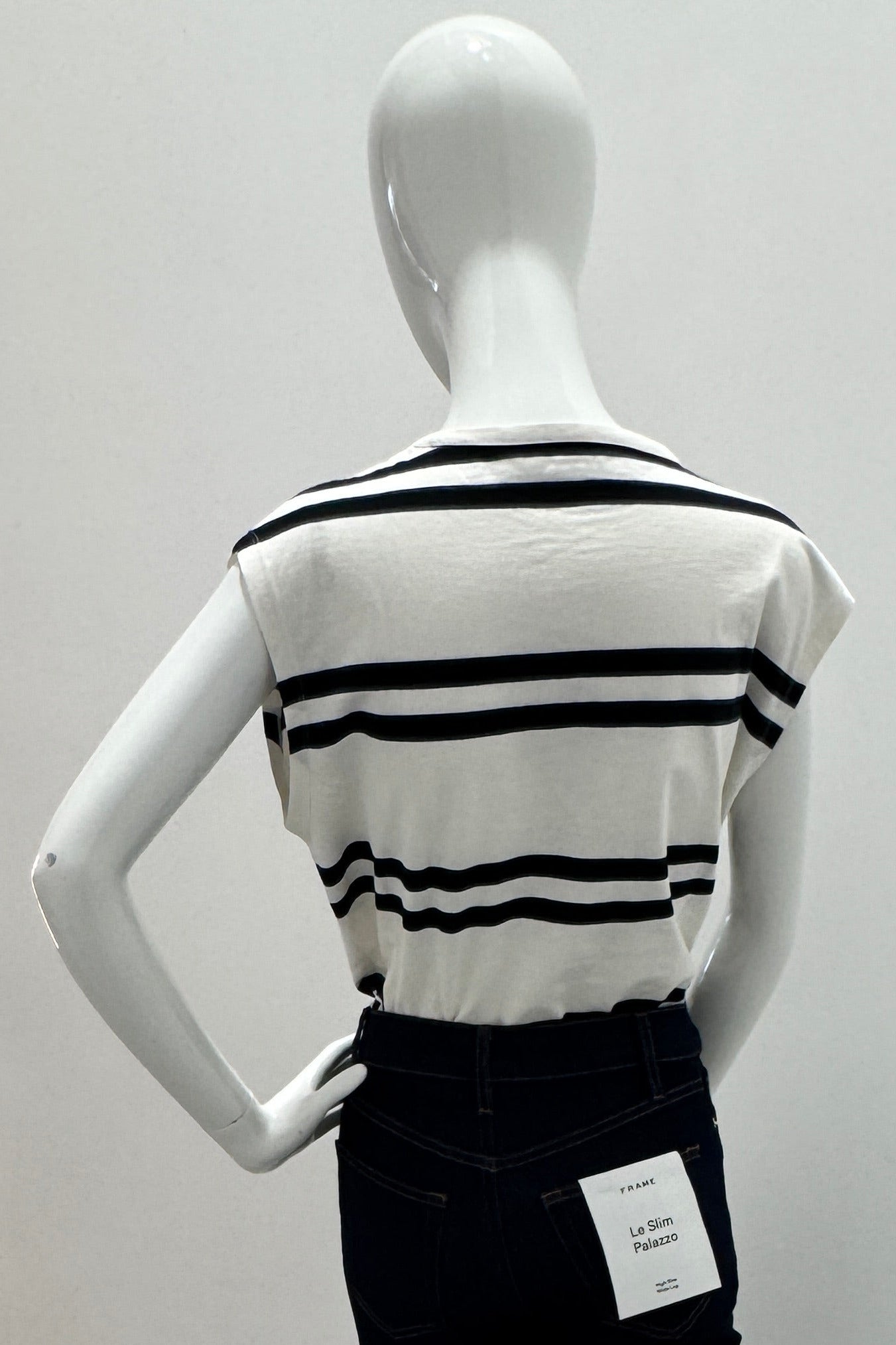 Majestic Filatures Organic Cotton Jersey Stripe Crewneck Milk