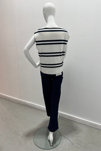 Majestic Filatures Organic Cotton Jersey Stripe Crewneck Milk