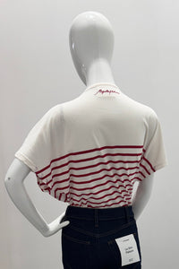 Majestic Filatures Suprima Cotton Stripe Short-Sleeve Crewneck Amore
