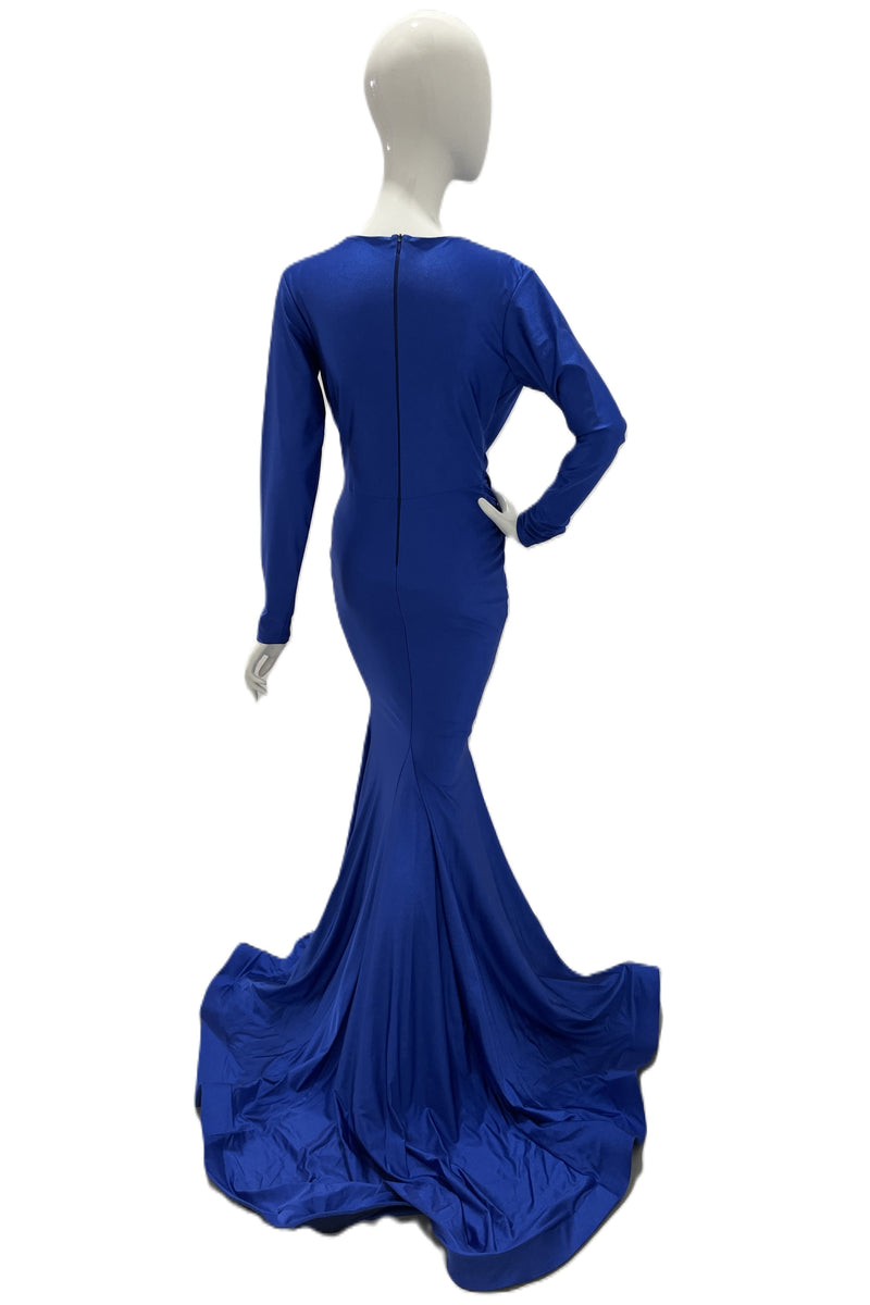 Jessica Angel Long Sleeve Deep V Gown