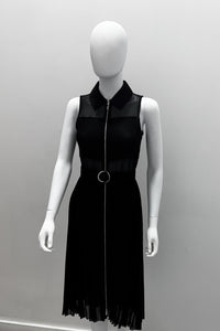 Robe chemise en maille technique Marella noire