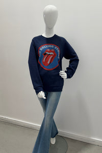People of Leisure Rolling Stones Logo Sweatshirt Navy