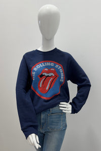 People of Leisure Rolling Stones Logo Sweatshirt Navy