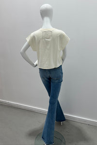 People of Leisure But First Rodeo Crop Top White