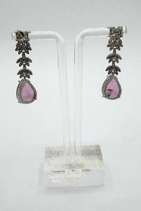 Très Chic Crystal Earrings Pink