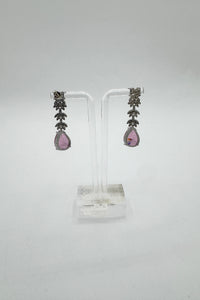 Très Chic Crystal Earrings Pink