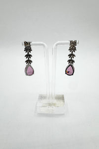 Très Chic Crystal Earrings Pink