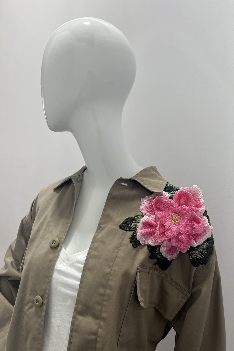 Josie Bruno Vintage Jacket With Peachy Pink Flowers