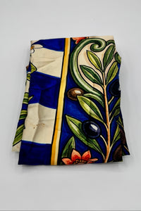 Très Chic Printed Silk Scarf Lemon