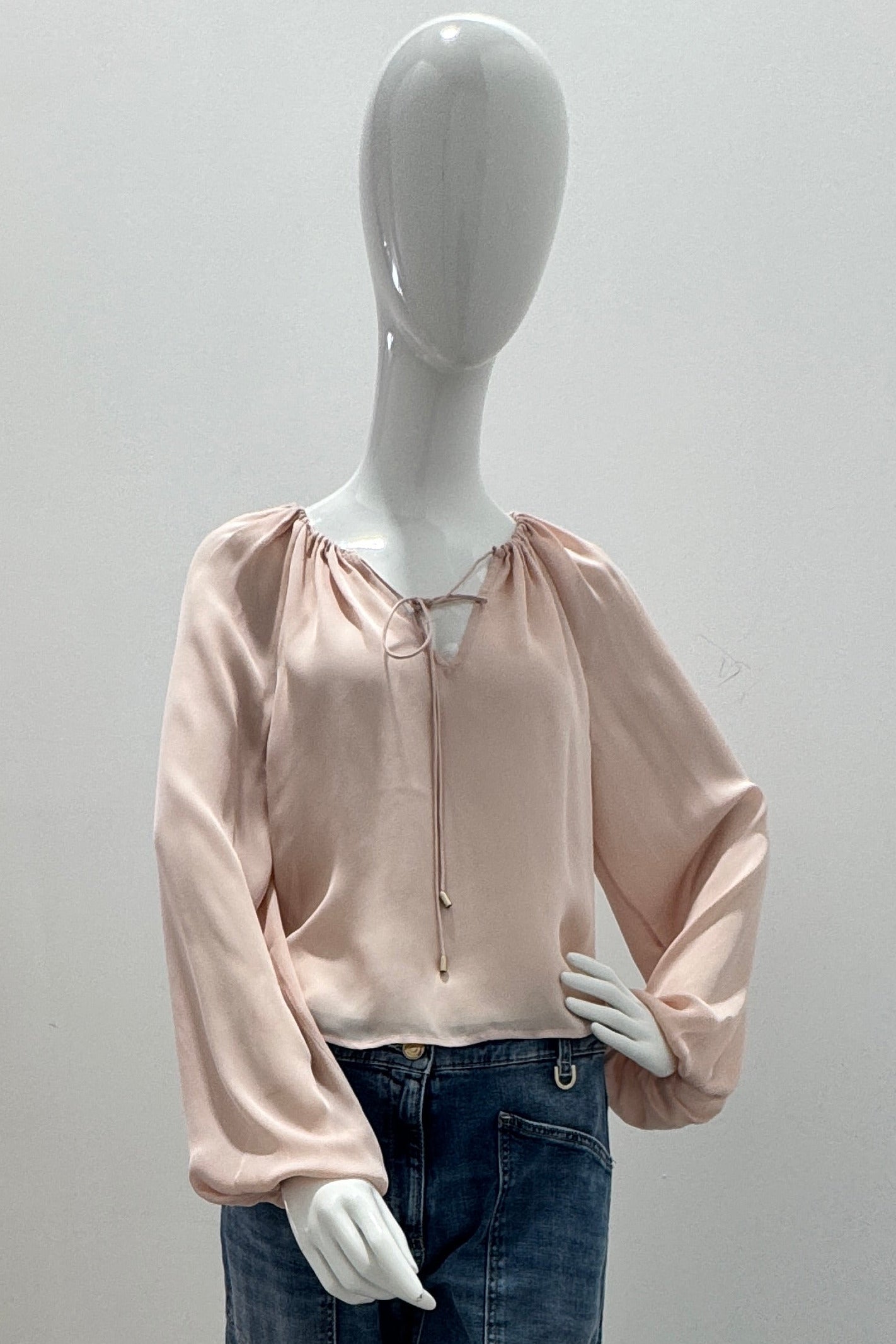 Frame The Silk Balloon Blouse Taffy