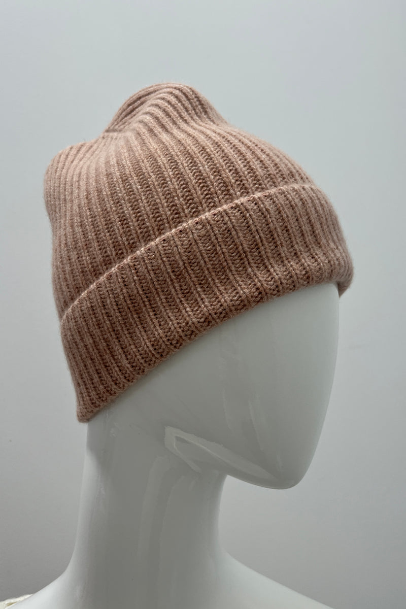 Repeat Organic Cashmere Ribbed Knit Hat