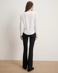Veronica Beard Mason Baseball Tee White