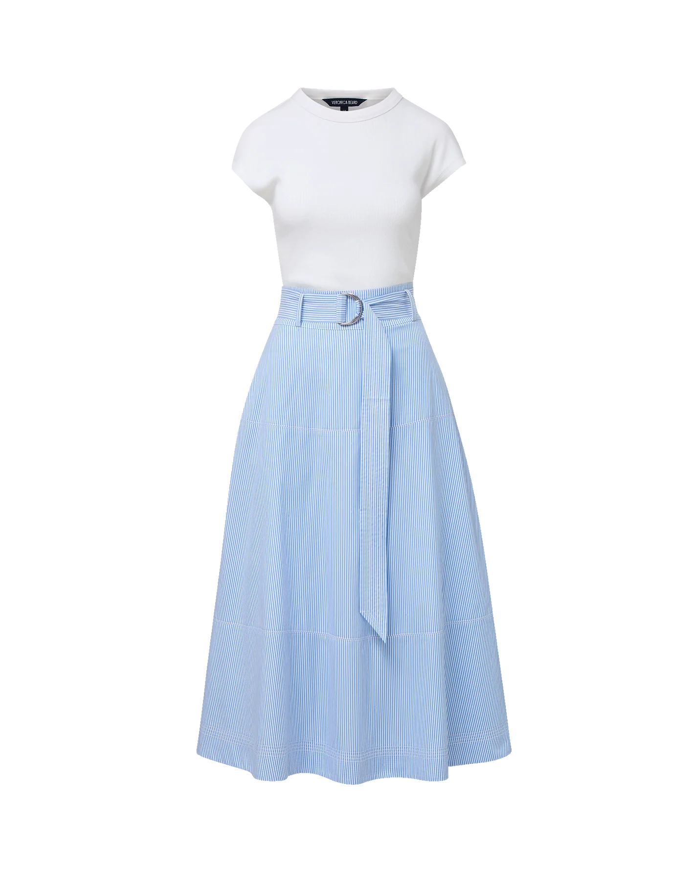 Veronica Beard Belmar Mixed-Media Midi Dress