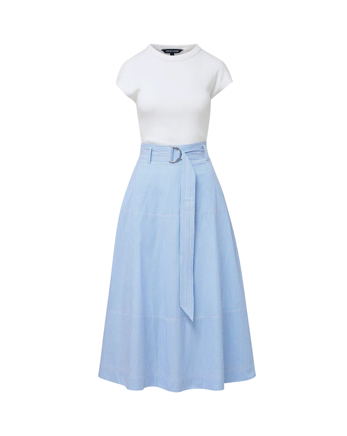 Veronica Beard Belmar Mixed-Media Midi Dress
