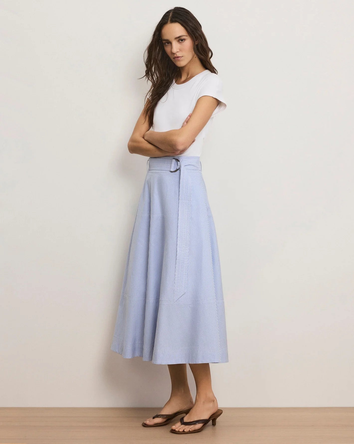 Veronica Beard Belmar Mixed-Media Midi Dress