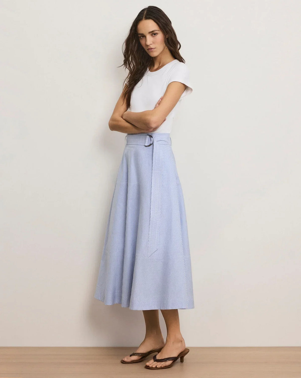Veronica Beard Belmar Mixed-Media Midi Dress