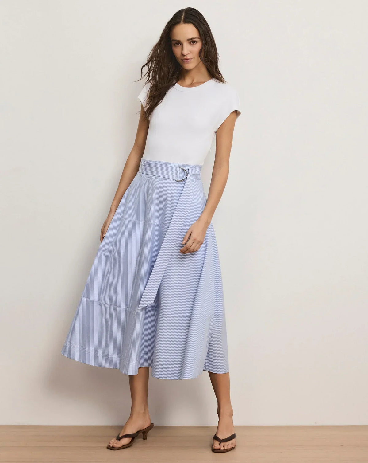 Veronica Beard Belmar Mixed-Media Midi Dress