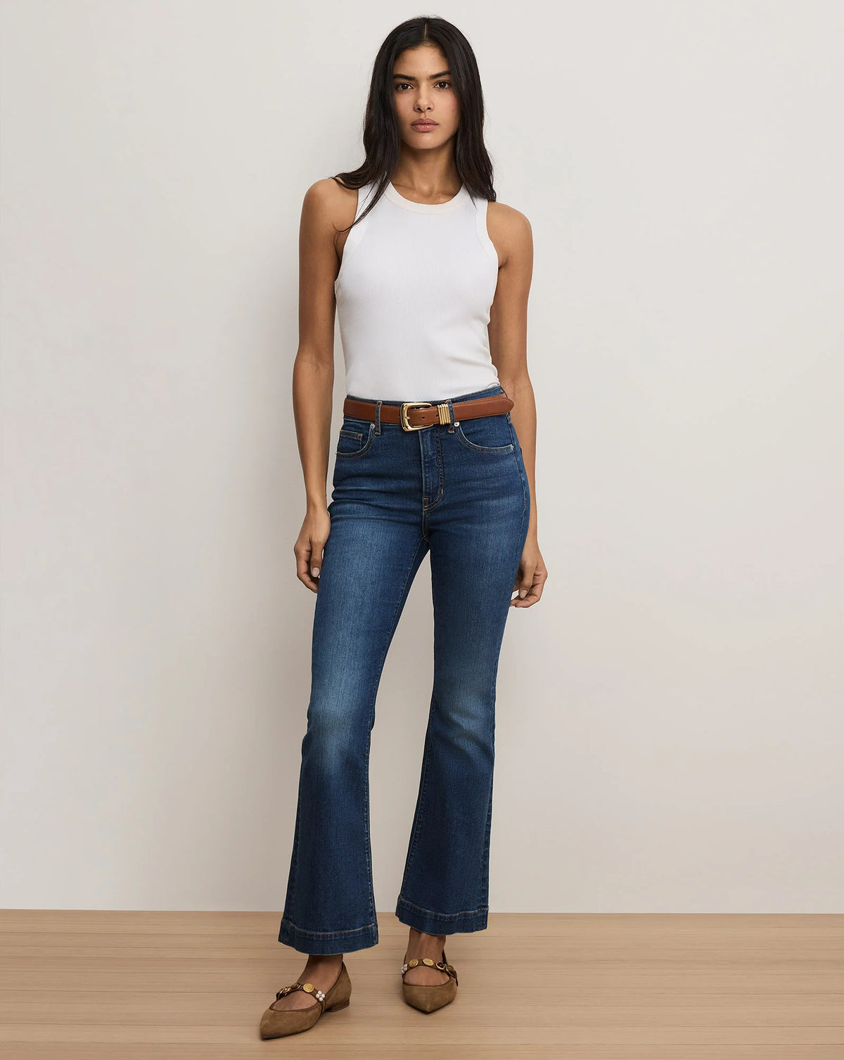 Veronica Beard Cropped Jordyn Tank White