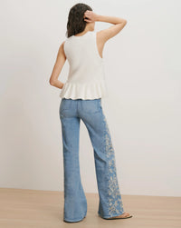 Veronica Beard Nemyah Peplum Tank Top